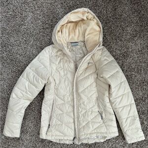 Columbia Heavenly Hooded Jacket, size M, color Chalk